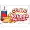 Signmission Hot Dogs Chips And Soda Combo Banner Concession Stand Food Truck Single Sided B-96 Hot Dogs Chips And Soda Combo19 - alternate 1